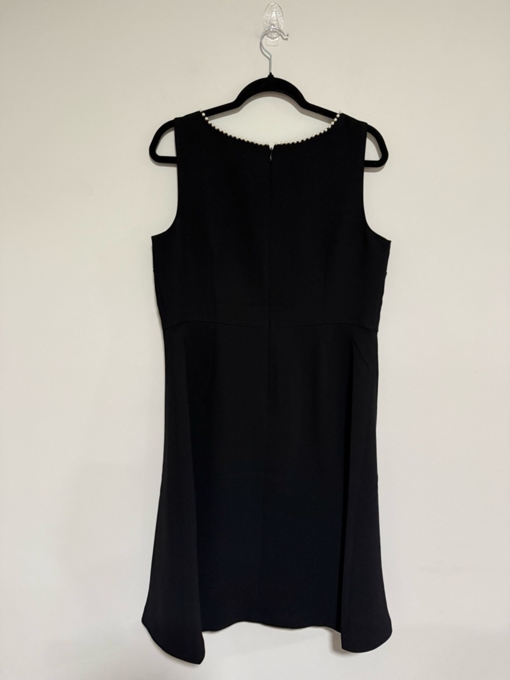 RSVP by Talbots Classic Black Sleeveless Pearl Trim Dress Size 12 Petite NWT - Picture 2 of 9